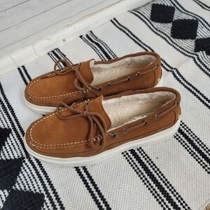 Cole Haan Grandpro Rally Slipon Moccasin Loafer in Tan, sz 7